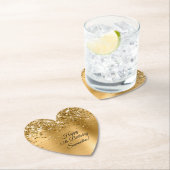 きらびやかなゴールドフォイルハッピー12誕生日 ペーパーコースター (インサイチュ)