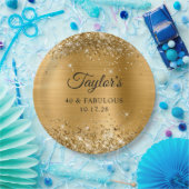 きらびやかなゴールドフォイル40と素晴らしい ペーパープレート (パーティー)