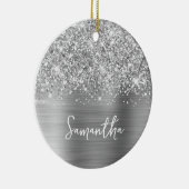 きらびやかなシルバーグーム名写真 セラミックオーナメント (右)