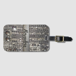 きらびやかなシルバービーズ パーソナライズされた ラゲッジタグ