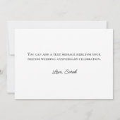 きらびやかなシルバーフォイルモダンハッピーアニバーズ カード (裏面)