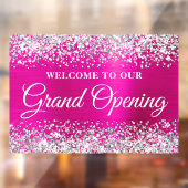 きらびやかなシルバーホットピンクグランドオープニングウェルカム ウィンドウサイン (シート2)
