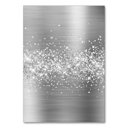 きらびやかなシルバーミールの選択の名前の座席表 テーブルナンバー (裏面)