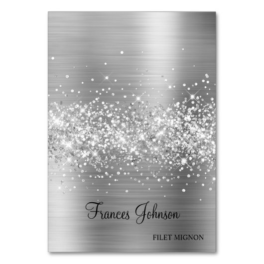 きらびやかなシルバーミールの選択の名前の座席表 テーブルナンバー (正面)