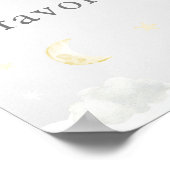 きらびやかなスターグレーの赤ちゃんシャワーの好意 ポスター (角)