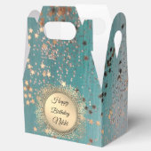 きらびやかなスターダストオンブルーティール(緑がかった色) フェイバーボックス (オープン)