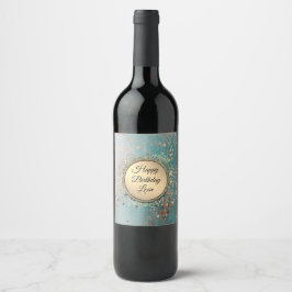 きらびやかなスターダストオンブルーティール（緑がかった色） ワインラベル