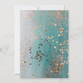 きらびやかなスターダストオンブルーパーソナライズされた誕生日 招待状 (裏面)