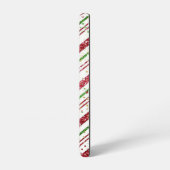 きらびやかなストライプのクリスマス SAMSUNG GALAXYケース (左側面)