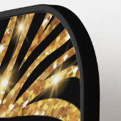 きらびやかなゼブラパターン ピックルボールラケット (左詳細)