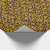 きらびやかなチョコレートの金クリスマスツリー ラッピングペーパー (角)