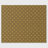 きらびやかなチョコレートの金クリスマスツリー ラッピングペーパー (フラット)