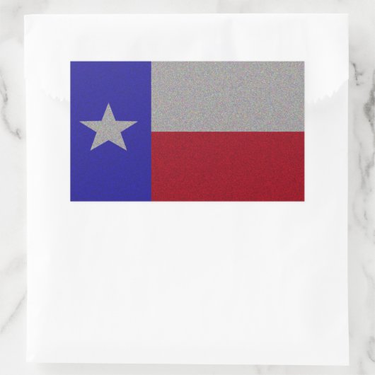 きらびやかなテキサス州国旗 長方形シール (バッグ)