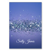 きらびやかなネイビーブルー個人名座席表 テーブルナンバー (正面)