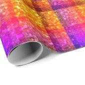 きらびやかなネオン格子縞 ラッピングペーパー (ロールコーナー)