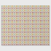 きらびやかなハートと曲線 ラッピングペーパー (フラット)