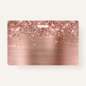 きらびやかなバラゴールドフォイルのロゴと写真 バッジ (裏面)