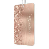 きらびやかなバラゴールドフォイルガーリーシグネチャーフォト カーエアーフレッシュナー (左)