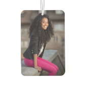 きらびやかなバラゴールドフォイルガーリーシグネチャーフォト カーエアーフレッシュナー (裏面)