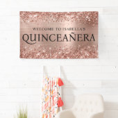 きらびやかなバラゴールドフォイルキンセアニェラオールキャップス 横断幕 (インサイチュ)