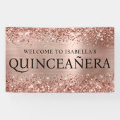 きらびやかなバラゴールドフォイルキンセアニェラオールキャップス 横断幕 (横)