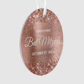 きらびやかなバラゴールドフォイルバルミツワー オーナメント (正面)