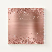 きらびやかなバラゴールドフォイルブリッ結婚ド&グルーマー ノートブック (裏面)