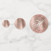 きらびやかなバラゴールドフォイルベビーシャワー コンフェッティ (裏面)