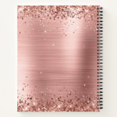 きらびやかなバラゴールドフォイルモダンシグネチャーモノグラム ノートブック (裏面)