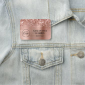 きらびやかなバラゴールドフォイルロゴ 名札 (インサイチュ)