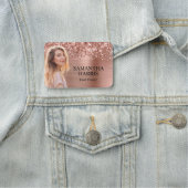 きらびやかなバラゴールドフォイル切り出し写真 名札 (インサイチュ)