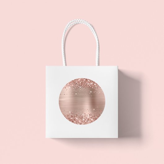 きらびやかなバラゴールドフォイル空白の ラウンドシール