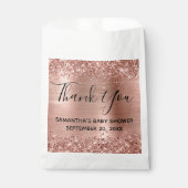 きらびやかなバラゴールドフォイル赤ちゃんシャワーありがとう フェイバーバッグ (正面)