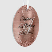 きらびやかなバラゴールドフォイル21歳の誕生日 オーナメント (正面)