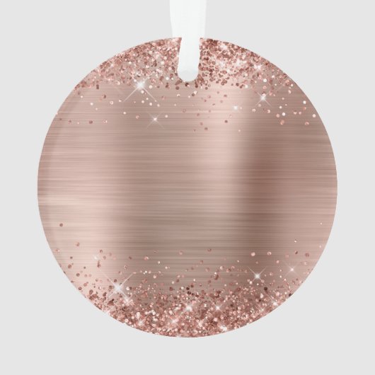 きらびやかなバラゴールドフォイル21歳の誕生日 オーナメント (裏面)