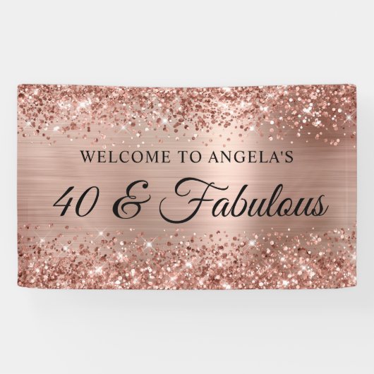 きらびやかなバラゴールドフォイル40と素晴らしい歓迎 横断幕 (横)