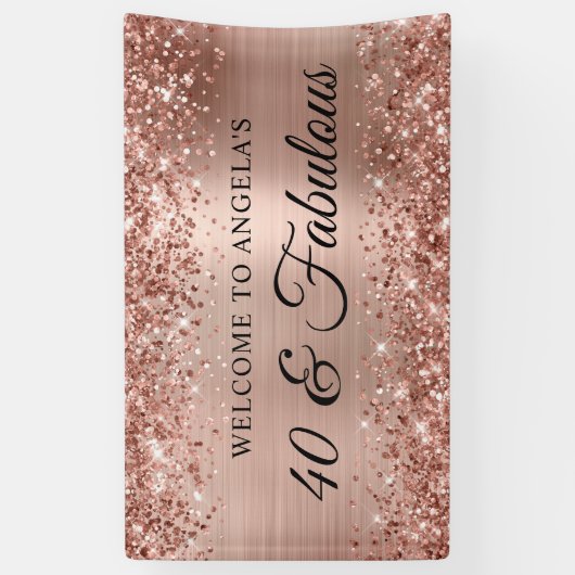 きらびやかなバラゴールドフォイル40と素晴らしい歓迎 横断幕 (縦)