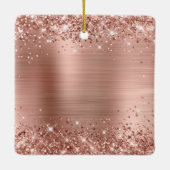 きらびやかなバラゴールドフォイル50誕生日 セラミックオーナメント (裏面)