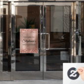 きらびやかなバラゴールドフォイルSweet sixteenへようこそ ウィンドウサイン (オフィスドア)