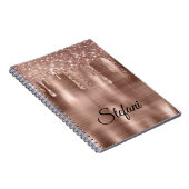 きらびやかなバラ金ゴールドが2つの名前座席表 ノートブック (右側)