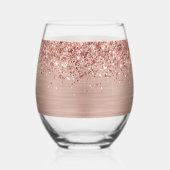 きらびやかなバラ金ゴールドガラス名 ステムなしワイングラス (右)