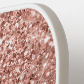 きらびやかなバラ金ゴールドガラス名 ピックルボールラケット (左詳細)