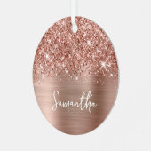 きらびやかなバラ金ゴールドガラス名 メタルオーナメント (正面左)