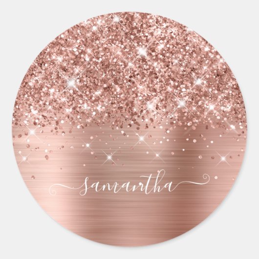 きらびやかなバラ金ゴールドガーリー署名の書 ラウンドシール (正面)