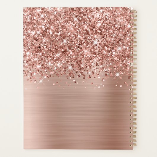 きらびやかなバラ金ゴールドグパーソナライズされたラム2023 プランナー手帳 (裏面)