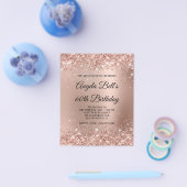 きらびやかなバラ金ゴールドグラデーショングラム60th誕生日紙 チラシ (シングル)