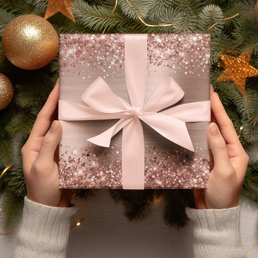 きらびやかなバラ金ゴールドグラデーション箔 ラッピングペーパー