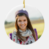 きらびやかなバラ金ゴールドグラデーション赤面Sweet 16写真 セラミックオーナメント (裏面)