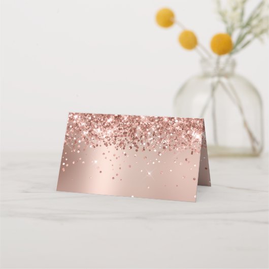 きらびやかなバラ金ゴールドグラムグラデーション プレイスカード (裏面)