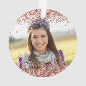 きらびやかなバラ金ゴールドグラムモダンスウィート16写真 オーナメント (裏面)